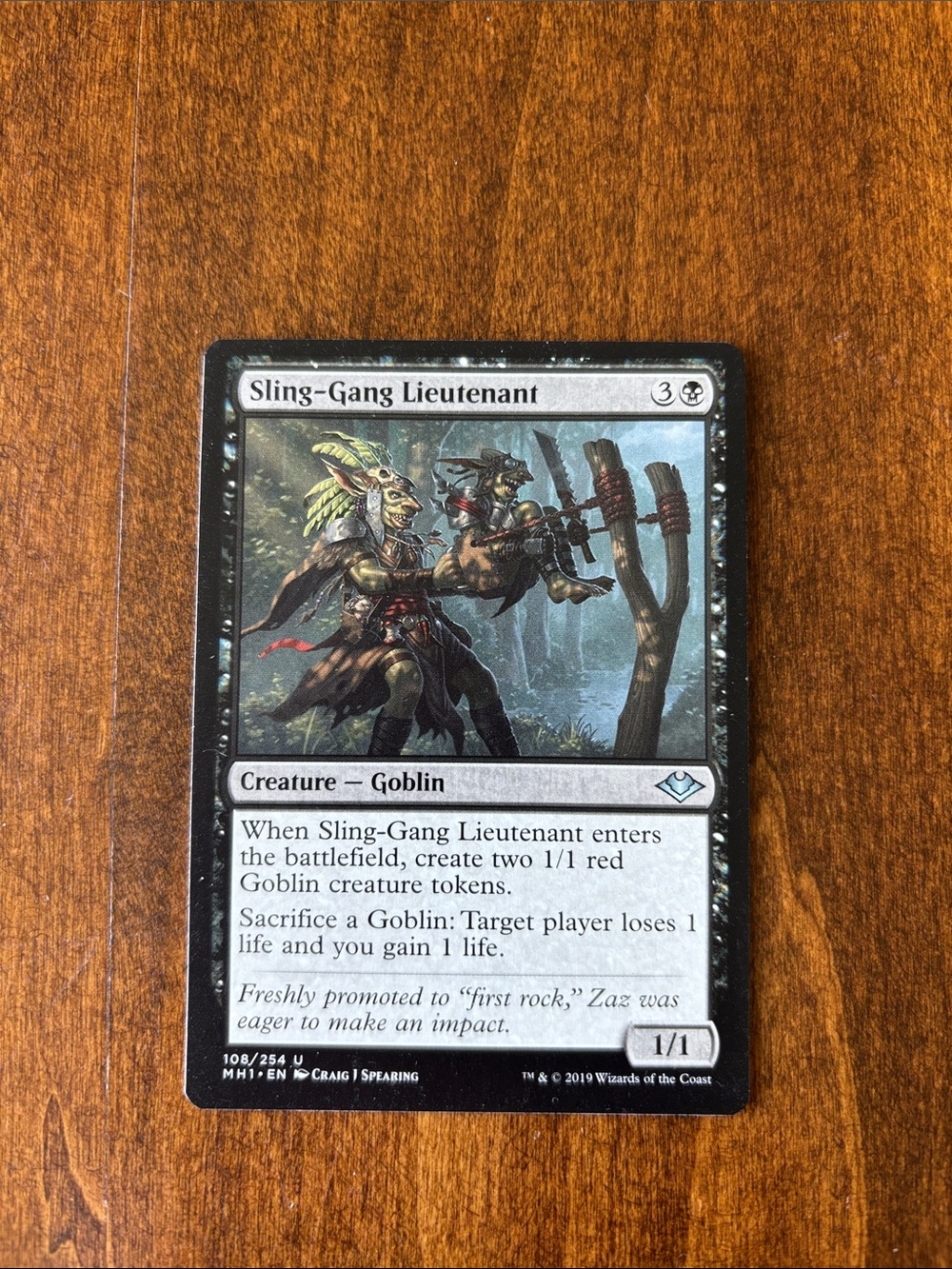Sling-Gang Lieutenant Black Magic The Gathering